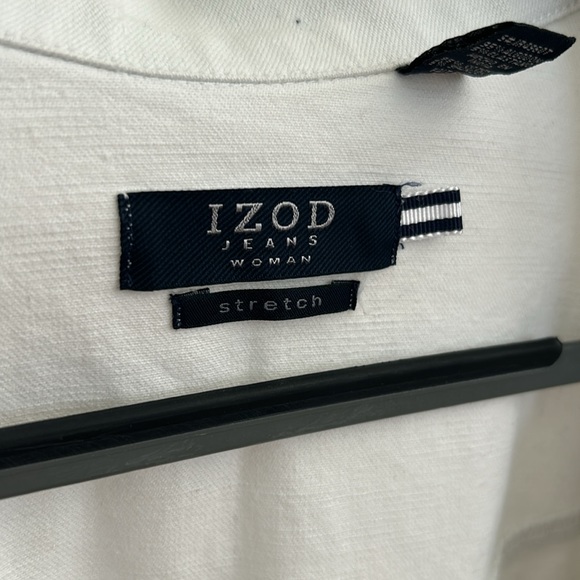 Izod White Denim Jacket - Picture 2 of 4